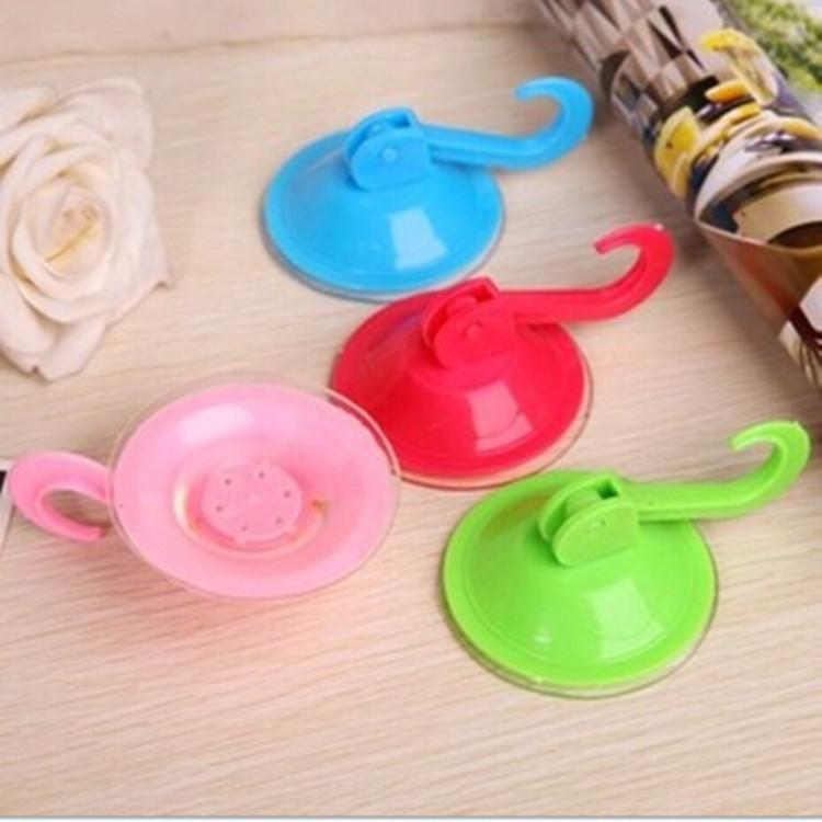 

1pcs Vacuum sucker hook hang clothes Kitchen Bathroom Plastic Hanger Suction Suckers vacuum chuck for household use tool