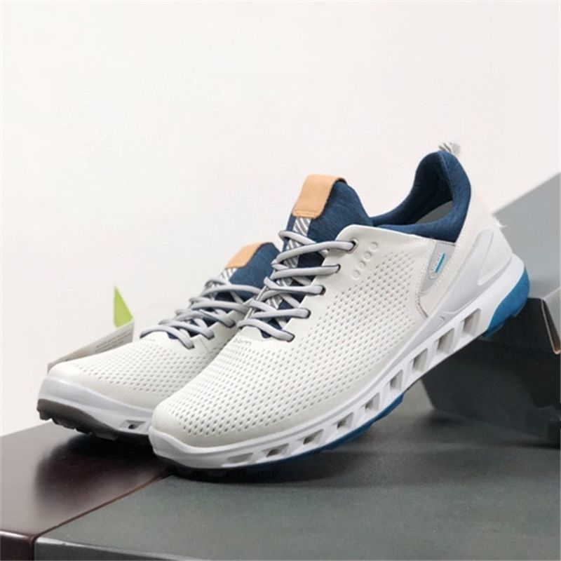 

genuine sport for men brand outdoors golf leather shoes, Black.