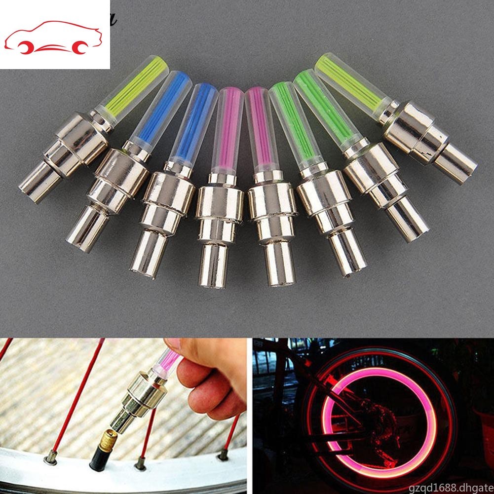 

2Pieces Flash Tyre Wheel Valve Cap Lights LED Lamps for Car Bike Bicycle Motorcycle