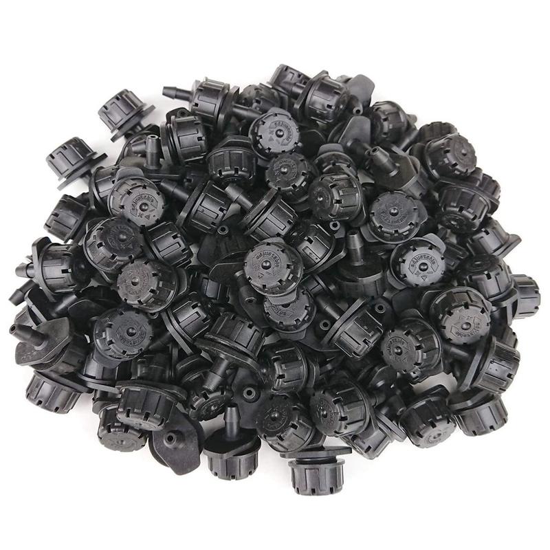 

AFBC 300Pcs Adjustable Irrigation Dripper 1/4 Inch Mini Drip Irrigation Nozzle for Flower Bed, Lawn, Black