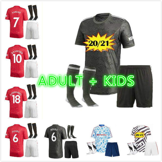 

adult + kids kit 20 21 RASHFORD CAVANI VAN DE BEEK soccer jerseys 2020 MAN HUMANRACE forth football shirt UTD B. FERNANDES, Third