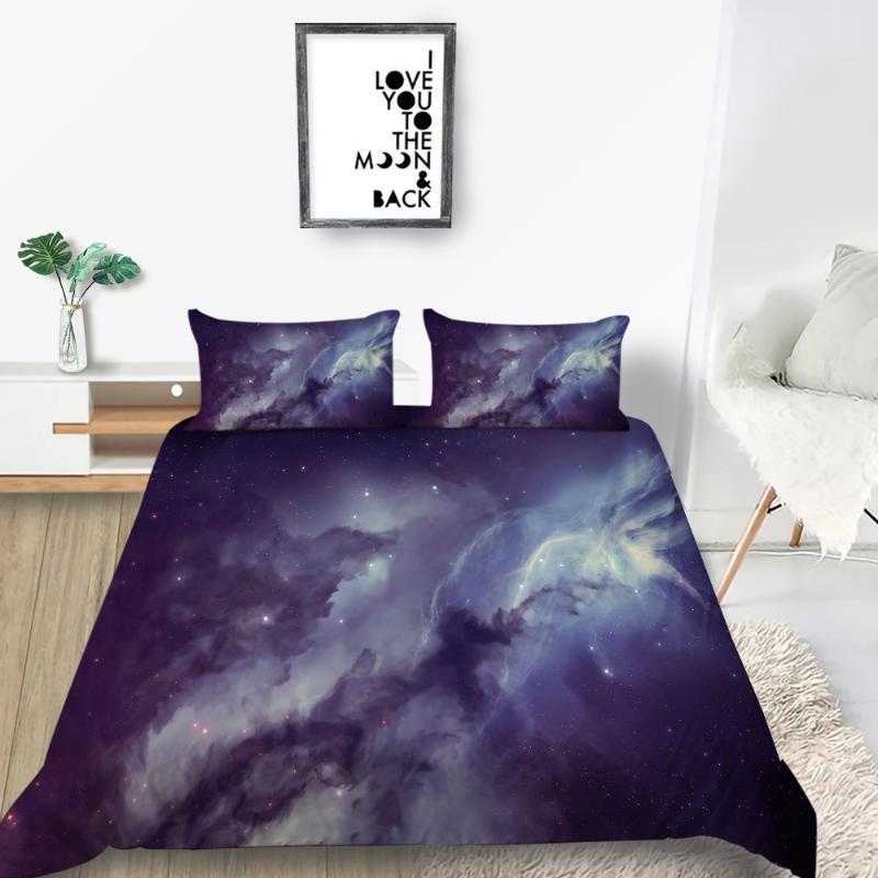 

3D Galaxy Printing Duvet Cover Set  Universe Outer Space King Size Comforter Bedding Sets Bedclothes