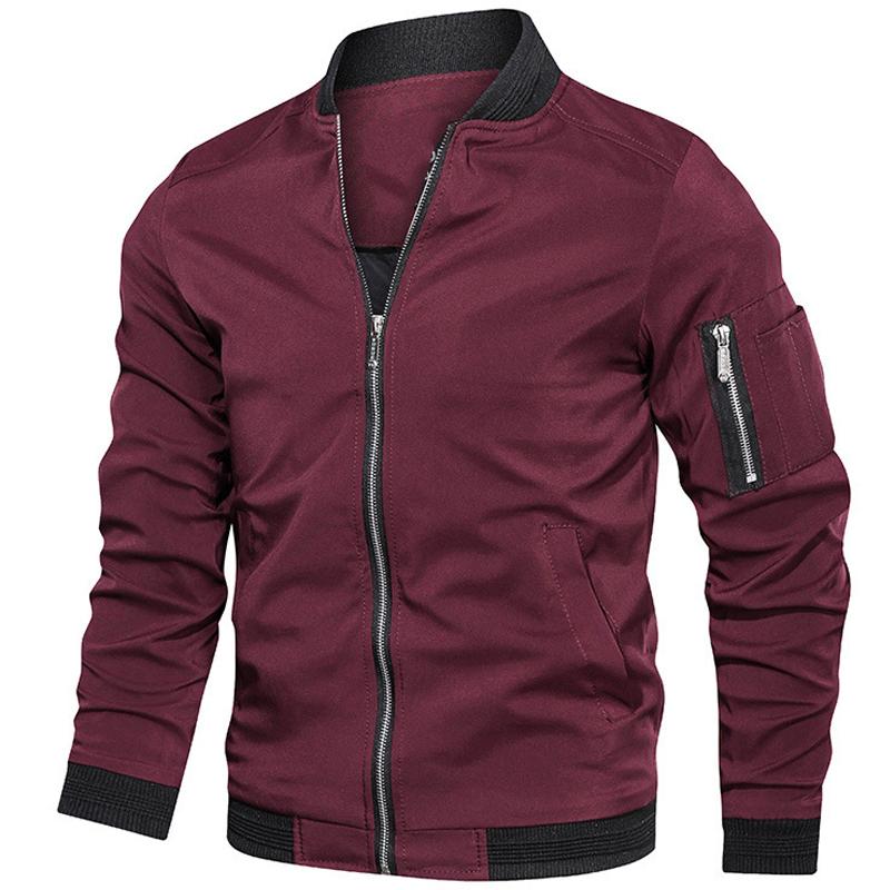 

Spring Autumn Men's Bomber Jacket Casual Streetwear Mens Jackets and Coats New Fashion Army Outdoors Clothes, Black