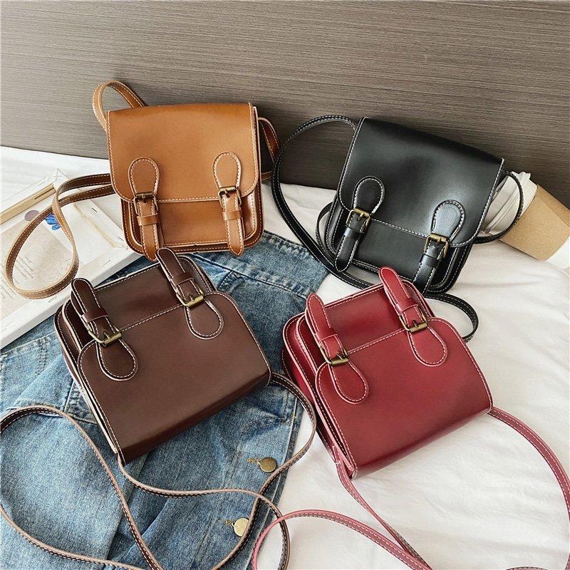 

Single shoulder pu small square bag women's bag