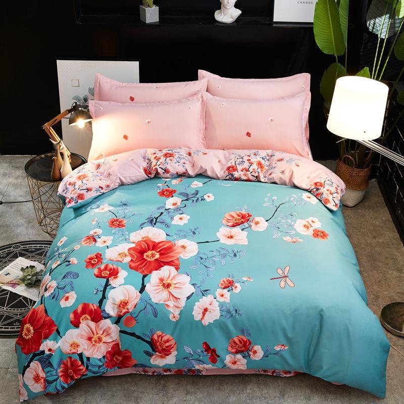 

New Flower Birds Pattern Duvet Cover with Zipper Quilt Cover Soft Comforter Full Queen King bedding set Free Shipping1
