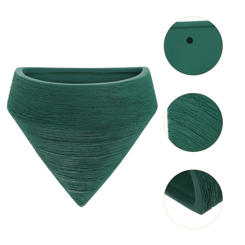 

Geometric Wall Hanging Planter Container Flower Pots Wall Mount Vase (Green