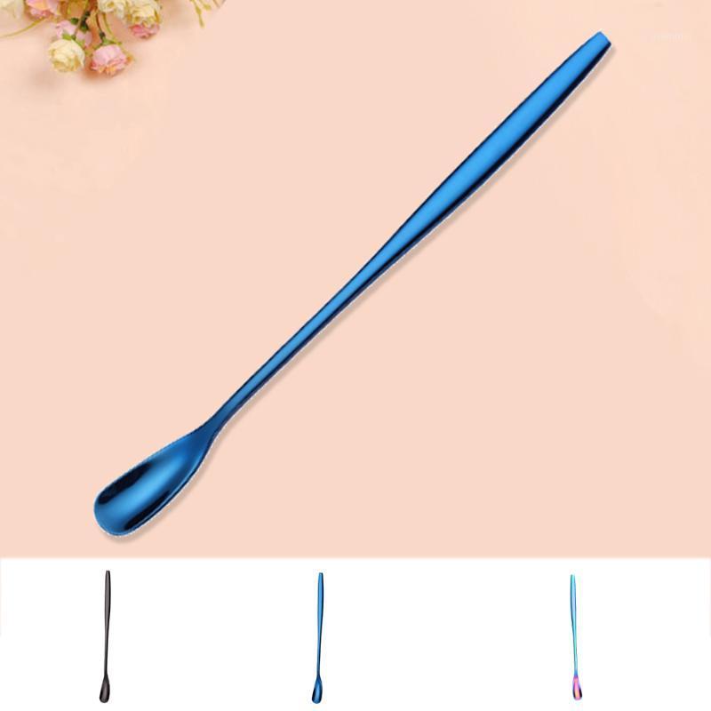 

2pcs Stainless Steel Square Head Long Handle Mixing Stirring Ice Coffee Spoon Ice Cream Dessert Spoon For Picnic1