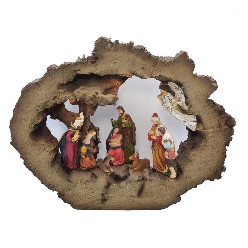 

Zayton Nativity Scene Set Holy Family Figurine Home Decor Christ Jesus Statues Mary Joseph Miniature sculpture Christmas gift1