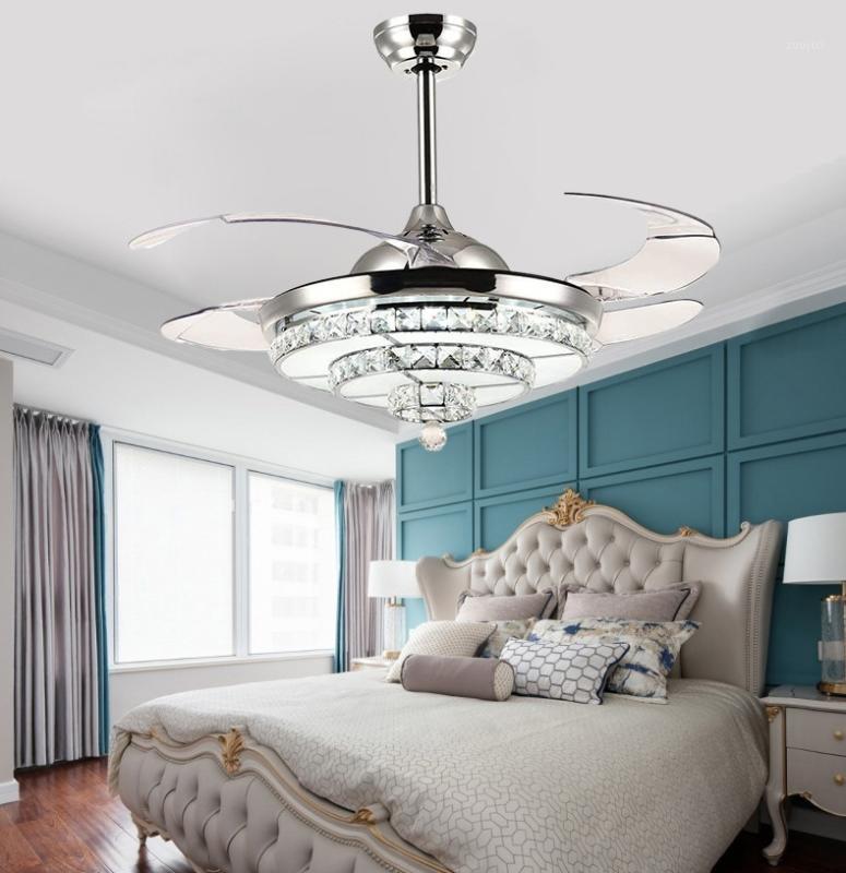 

Crystal Ceiling Fans Modern Luxury Crystal Hotel Ceiling Fans Light Living Room Bedroom Dining Room with Lights1