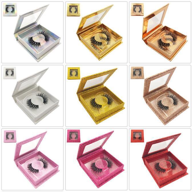 

3D Mink Eyelashes Eye Faux Mink Lashes Soft Natural Thick False Eyelashes With Square Packing Eye Lash Extension Beauty Tools, Multicolor