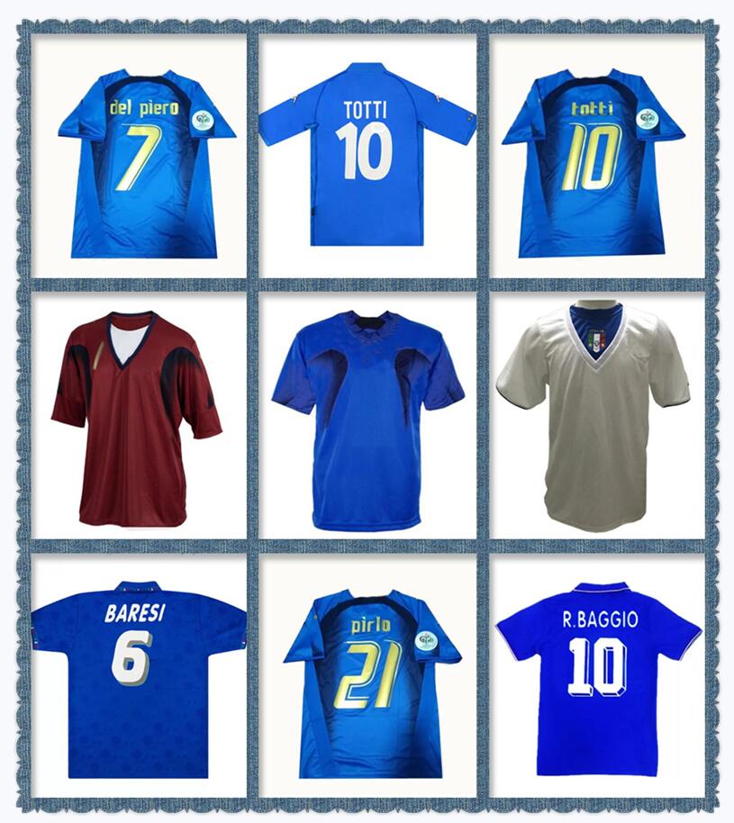 

1982 1990 1996 1997 1998 Italy Retro buffon occer jerseys MALDINI Rossi Totti Nesta Albertini BAGGIO R. DEL PIERO Torricelli 82 90 96 98 classic football shirt, Multi