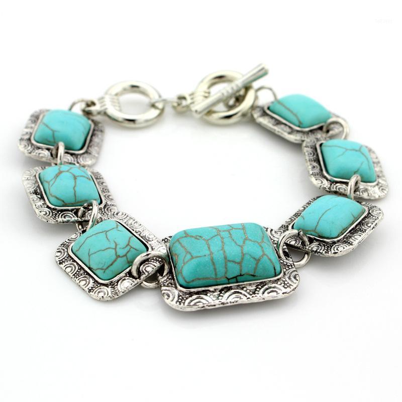 

Fashion blue ladies bracelets birthstone brasalete friendship bohemian bracelets for women christmas charm bracelet1