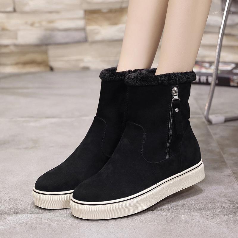 

2020 New Fashion Plus Velvet Female Boots Bottes Pour Dames Women Winter Snow Boots Waterproof Warm Outdoor Walking1, Black