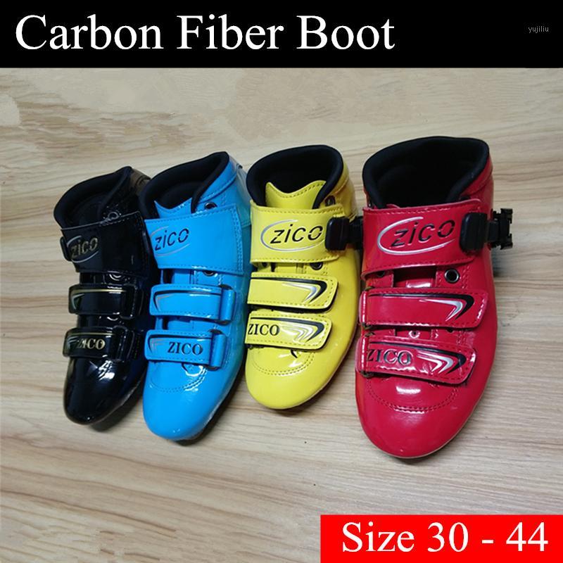 

Skates Boot] Inline Speed Skate Shoes Upper Boot 2-Layers Carbon Fiber Adult Women Men Kids Children Boy Girls Size 30-441, Yellow