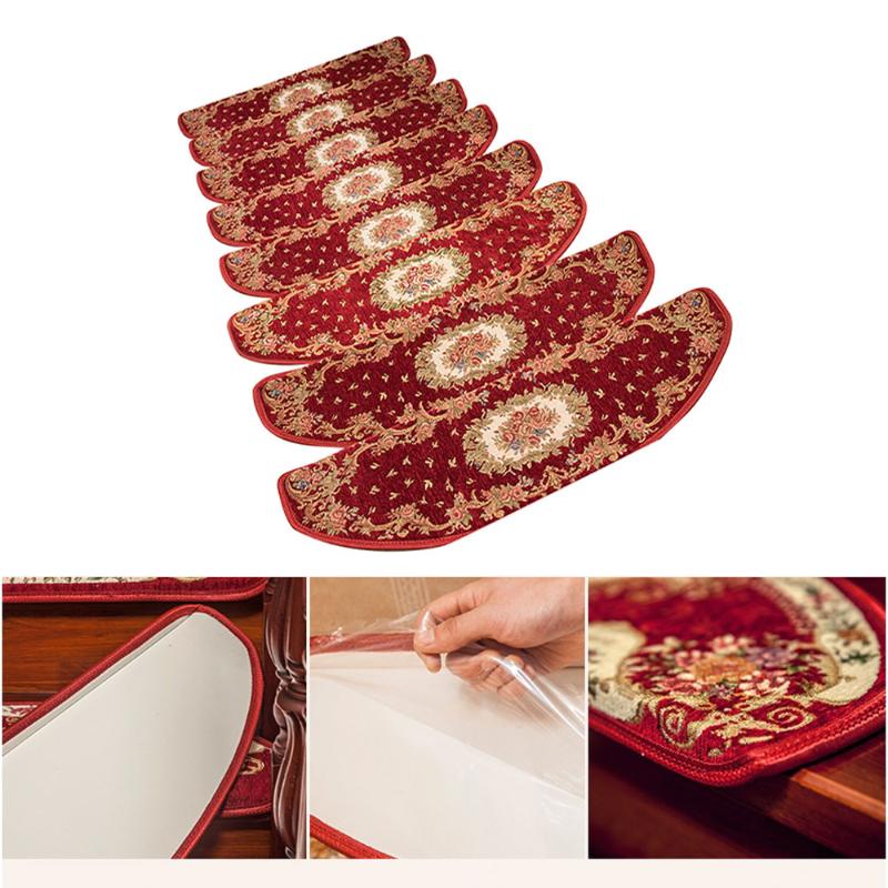 

High-Grade Tape-Free Stair Pads Treads Carpets Non-Slip Rugs Carpet Mat Grid Bullnose Carpets Rugs Pads Mat for Home, A2