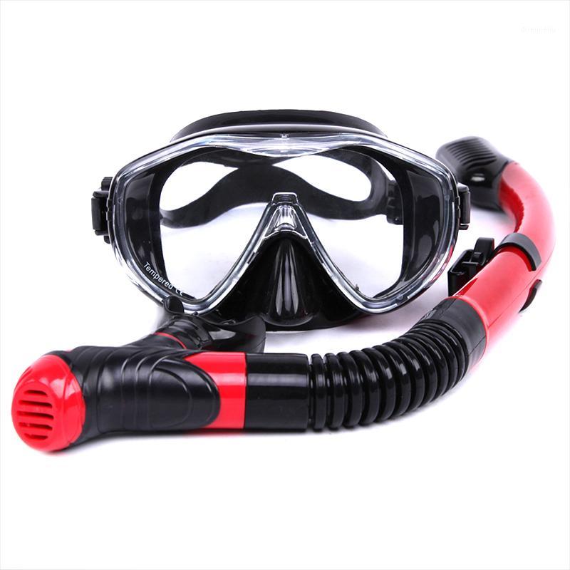 

New Swimming Goggles Wide View Anti-fog with Dry Breath Snorkel for Diving Summer LMH661