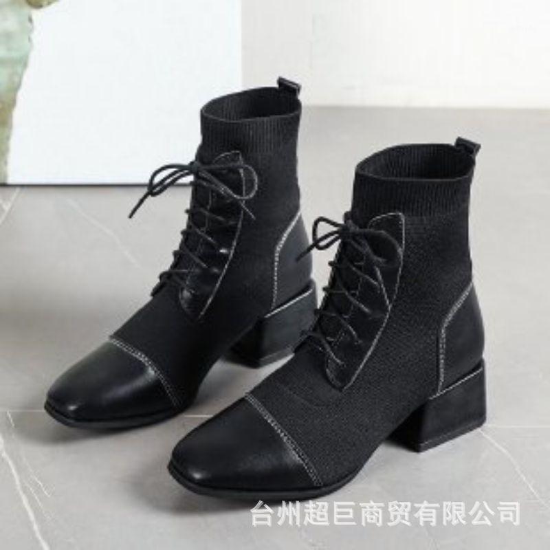 

2020 Autumn Leisure Short Boots round Fashion Boots Women's Fashion Shoes1, Black