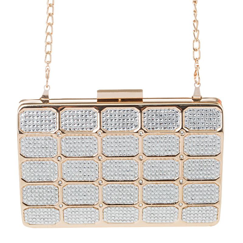 

Luxury Best Designer Gold Metal Silver Crystal Shooulder Crossbody Handbags Fashion Wedding Party Clutch Purse Mini Phone Bag, Blue