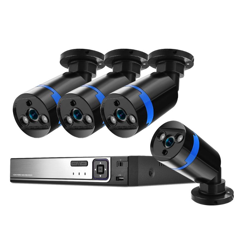 

BESDER Full HD 1080P 4CH Security PoE Kit CCTV System 48V PoE IP Camera Outdoor 1080P 4Channel NVR With 4PCS RJ45 20M Cables