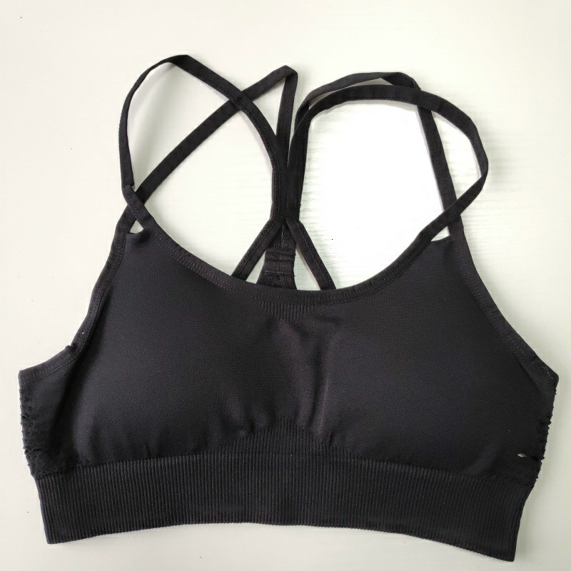 

2021 New Women Energy Seamless Workout Tops Yoga Bra 5a5v, Black