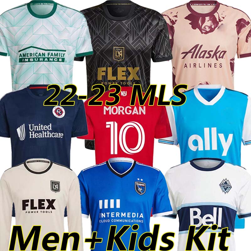 

Men+Kids Kit 2022 2023 MLS LAFC Carlos Vela Soccer Jerseys Atlanta United Charlotte Portland Timbers NewYork earthquakes Football Shirts ROSSI long sleeve In Stock, 21-22 la galaxy away