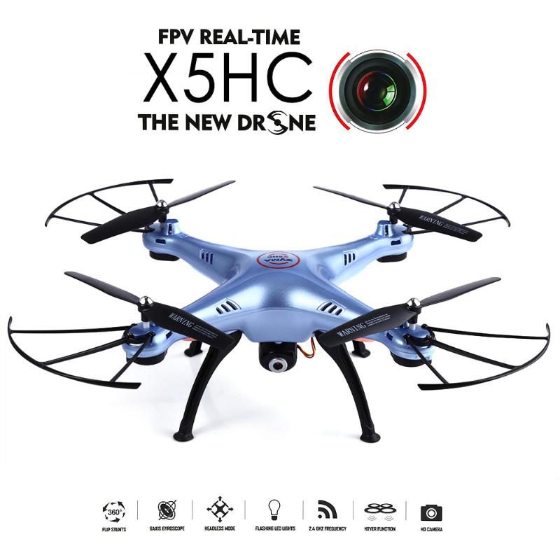 

X5HC 2.4GHz 4CH 6-axis Gyro RC Drone With 2.0MP HD Camera 360 Eversion CF Mode Hover Function RC Quadcopter