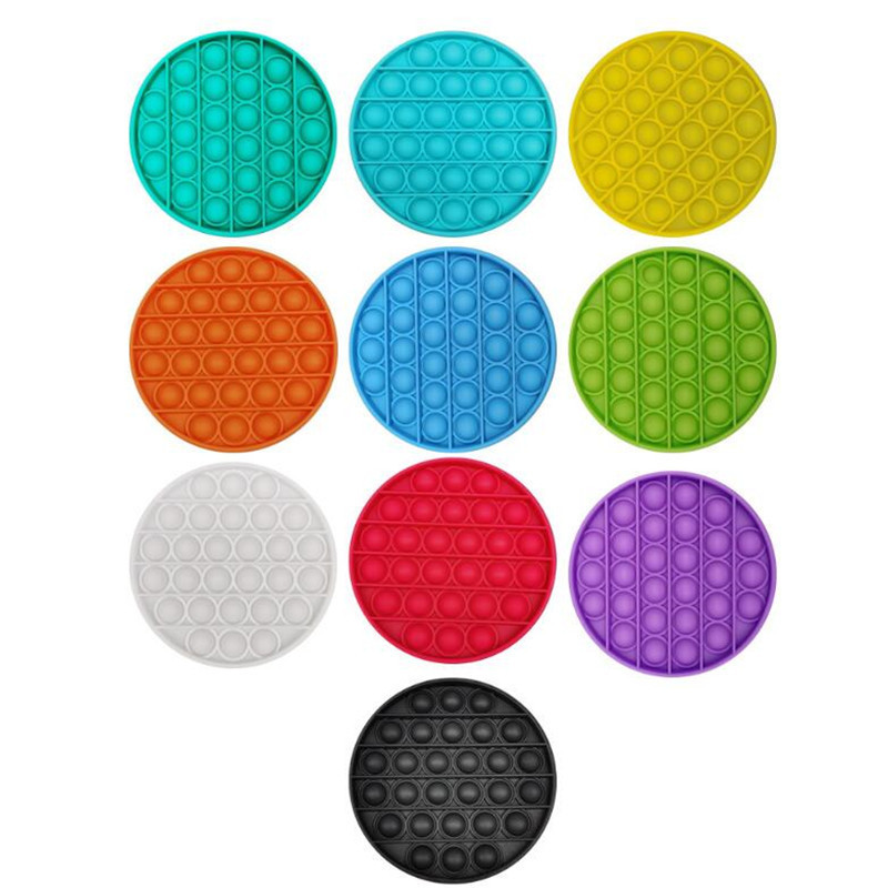 

Round Cicle Push Pop Bubble Sensory Toy Solid Color Pop it Fidget Toys Stress Relief Antistress Squishy Toys Kids Gifts LY10184