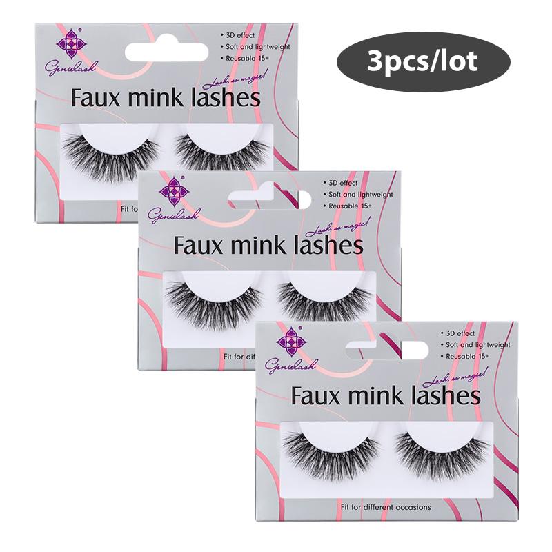 

3pairs Mink False Eyelashes 11 Styles 3D Natural Strip Eyelash Volume Fluffy Fake Eyelashes Long Thick Lash Extension for Beauty