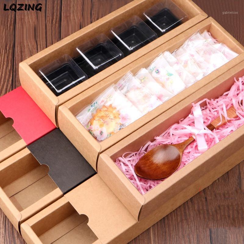 

Craft Handmade Baking Accessories Biscuits Box Drawer Kraft Box Cookies Packaging Mooncake Chocolate Muffin Boxes 20pcs/lot1