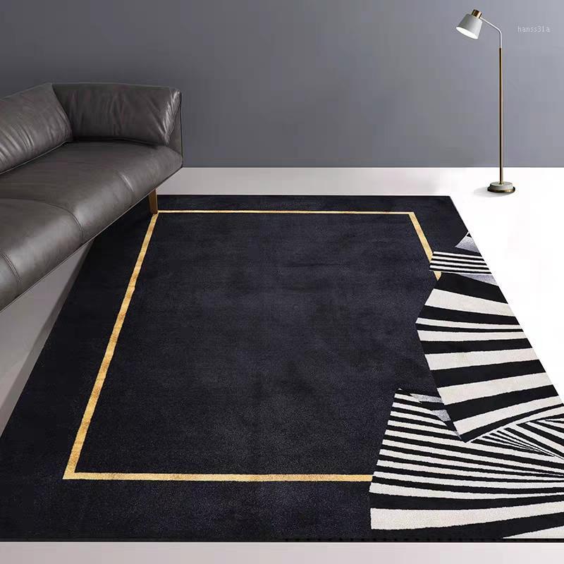 

Nordic style high density woven area rug, modern simple living room rug, decorative bedside carpet1, As picture