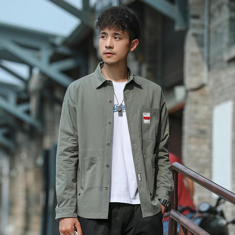 

2020 Spring Autumn Long Sleeves Shirt Male Cotton Clothes New Style Casual Shirt Men Social Blouse 100% Cotton Clothing Size 4XL, Black