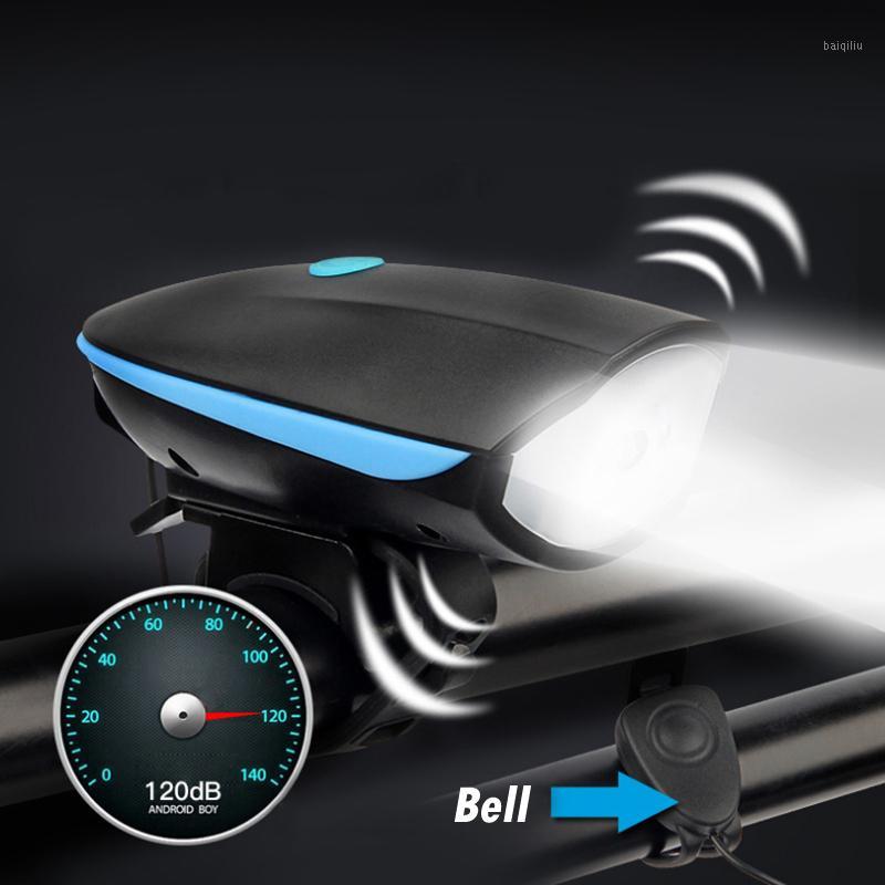 

Bike Handlebar Light Bell USB Rechargeable Power Bank BicycleFlashlight MTB Headlight 3 in 1 1200 mAh Cycling Front Lamp X439B1