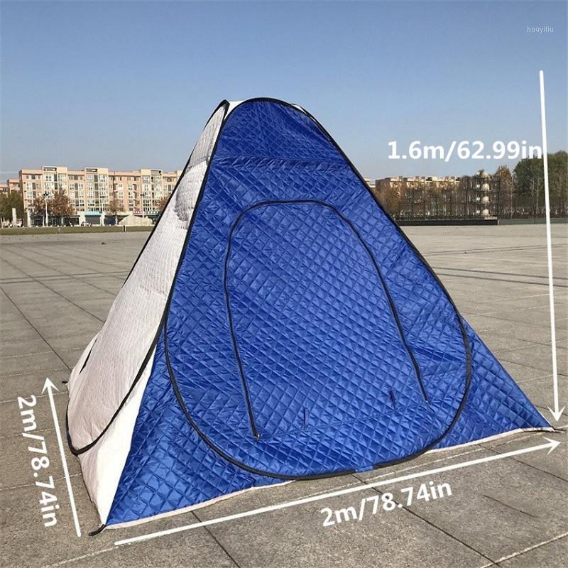 

New 2-3 Person Automatic Ice Fishing Tent Double Layer Winter Warm Thickened Cotton Outdoor Windproof Fishing Tent 2x2x1.35/1.6M1