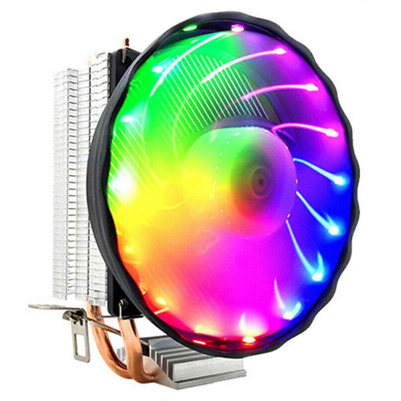 

COOLMOON RGB LED Heatsink Cooling Fan Silent CPU Cooler 3 Pin RGB Fan Cooler for LGA 1150 1151 1155 1156 1366 775 AMD