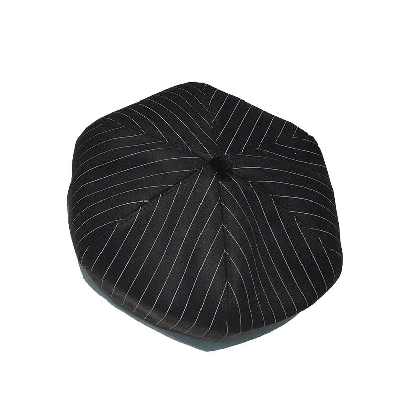 

Beret Women's Thin British-Style Japanese-style Black Korean-style Versatile Autumn And Winter Pumpkin Newsboy Octagonal Cap