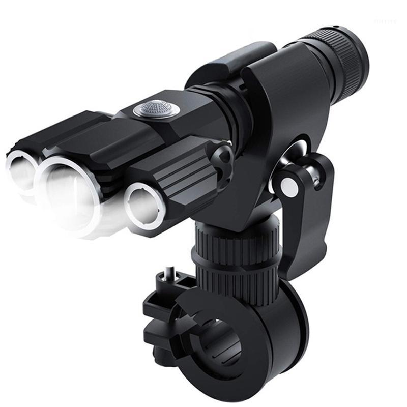 

Bicycle Light Multi-Function Glare Three-Lamp Plane-Shaped Headlight Outdoor Lighting Night Ride1