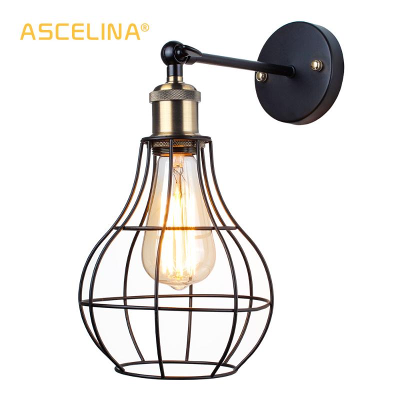 

ASCELINA Vintage Wall Lamp American LED wall Light Loft Balcony Aisle light Edison Vintage Creative Home restaurant Lighting