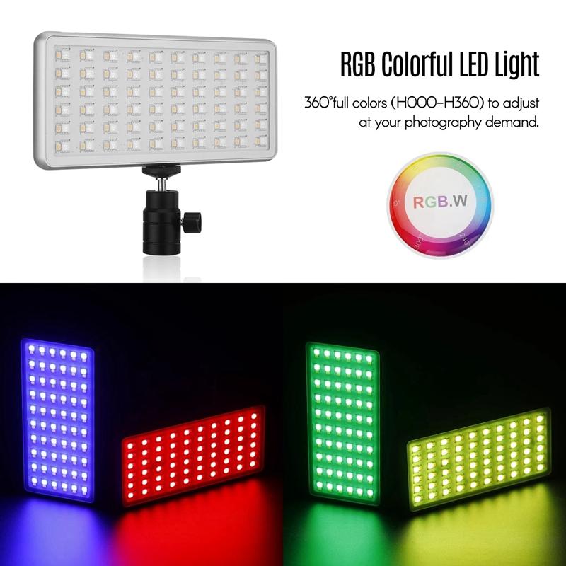 

HOT-NiceFoto TC-168 Pocket Size LED RGB Light Portable Fill-In Video Lighting for Portrait Product Photography