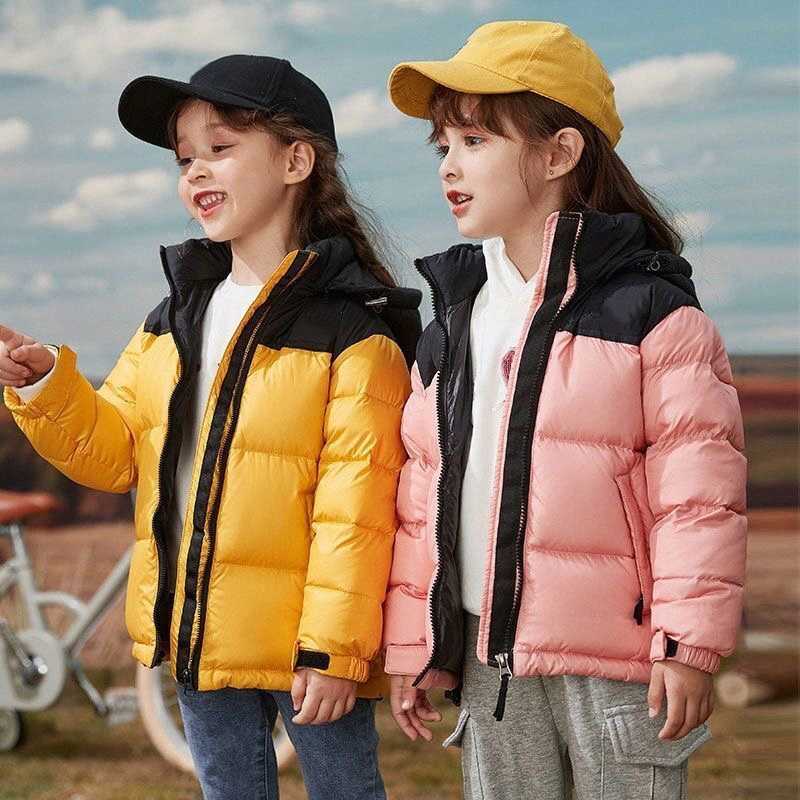 

21ss Tnf Kids Classic Letter Embroidery Mens Down Coat Printing Parka Winter Jacket Children Feather Overcoat Parent-child Outfit Jackets