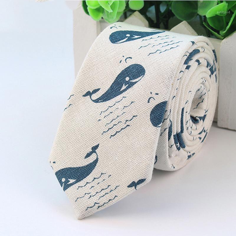 

Neck Ties GAOKE Men Slim FlaxTie Casual Cotton Linen NeckTie Hedgehog Dolphin Tree Bear Whale Student Skinny Designer Narrow1