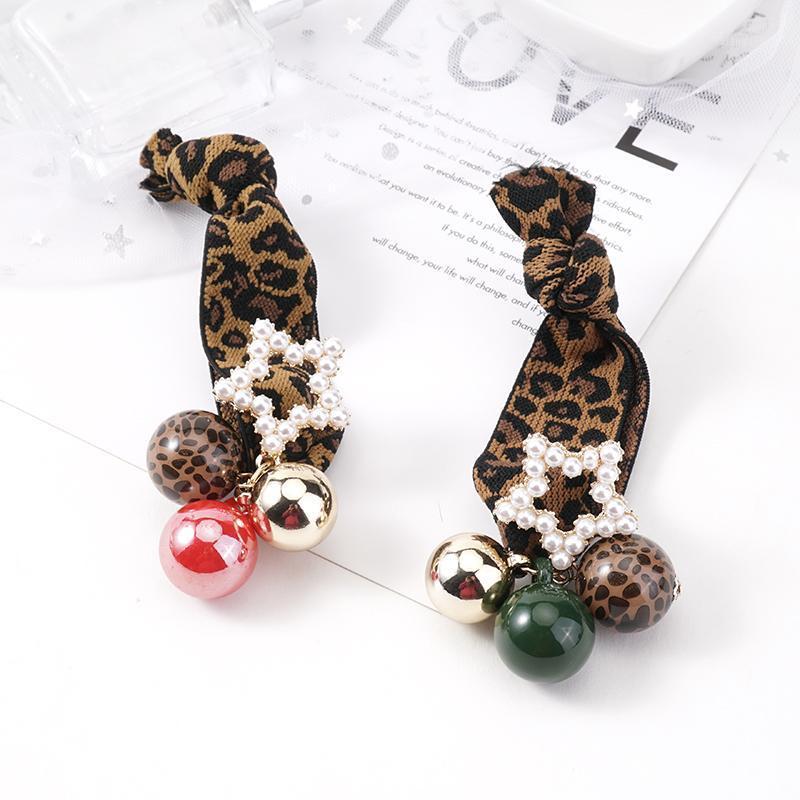 

Kewgarden Leopard Ball Elastic Hair Bands Kids Girls Ponytail Hair Rope Ring Headwear Accessories 4 Pcs1