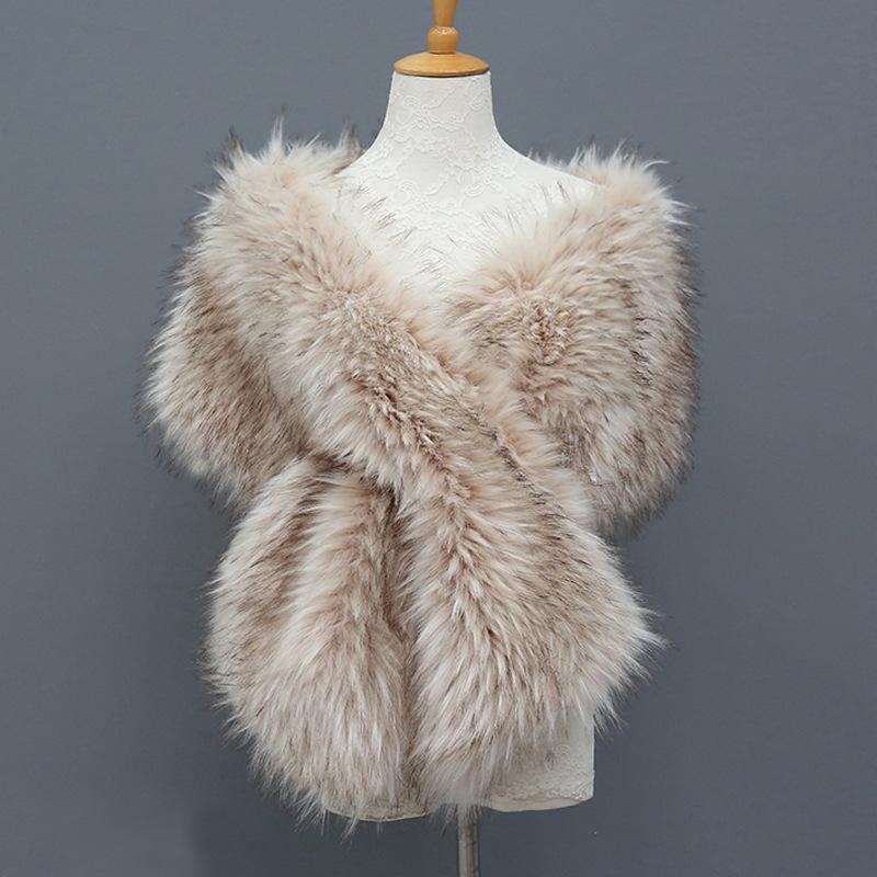 

New shawl faux fur cape stage evening dress capes scarves and neckpieces