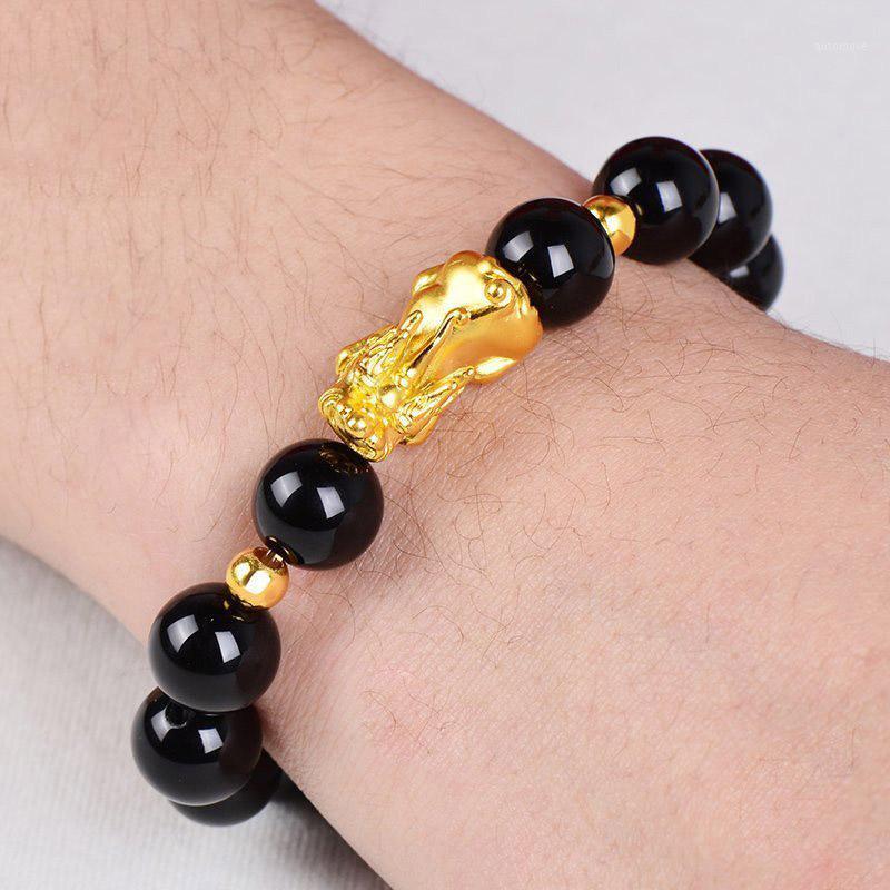 

Fashion Natural Scrub Alloy Beaded Bracelets Pixiu Lucky Charm Stone Bangles Bracelet Women Man Jewelry Gift1