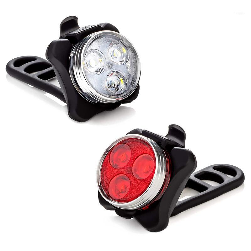 

4 Modes Bicycle Light USB Rechargeable Waterproof Bike Headlight Tail Lamp Safety Warning Front Back light Cycling Accessories1