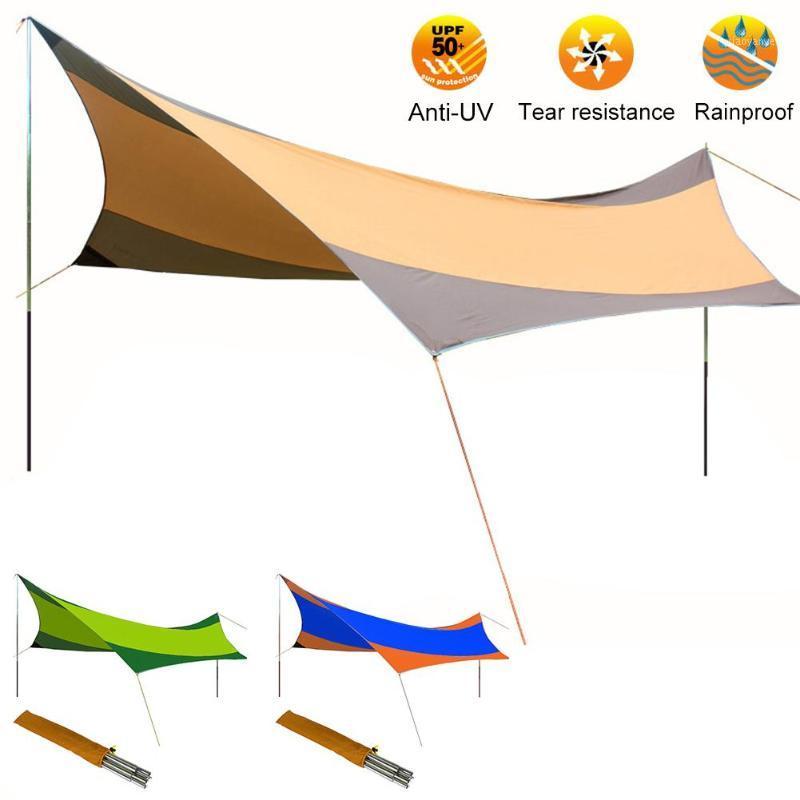

Outdoor Portable Camper Sun Shade Canopy Waterproof UV-resistant Beach Tent Large Capacity Sun Shelter For Camping Fishing Hik1
