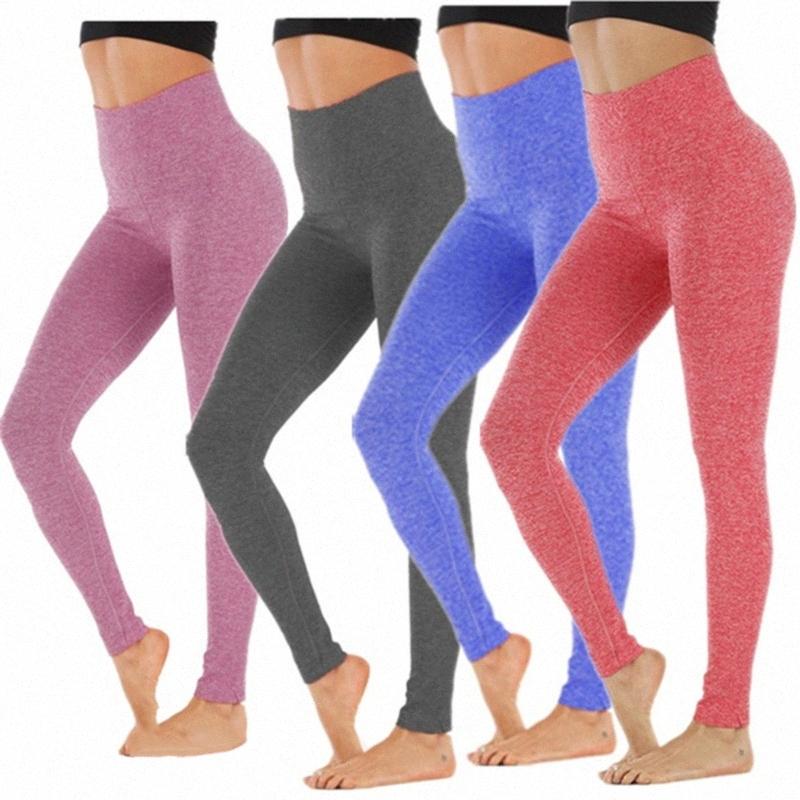 

Women Seamless yoga Fitness Sports Suits GYM Cloth Yoga Long High Waist Running Leggings Workout Pants vAN5#, Gray