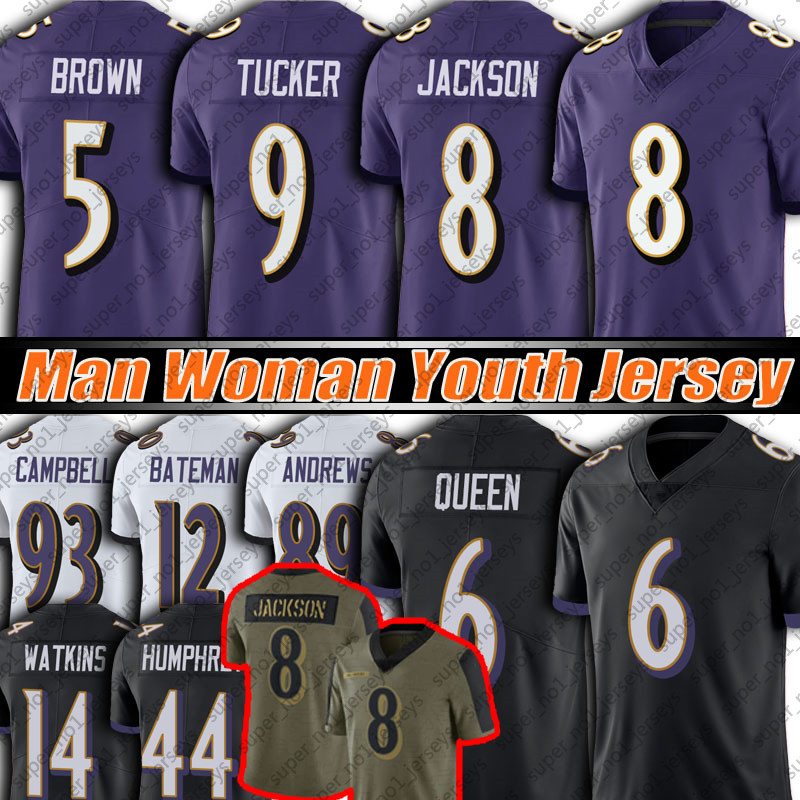 

8 Lamar Jackson 89 Mark Andrews Jersey Football Ray R.LEWIS Odafe Oweh Marlon Humphrey jerseys Marquise Brown Devonta Freeman Justin Tucker Patrick Queen Bateman, +patch man custom jersey (qz)