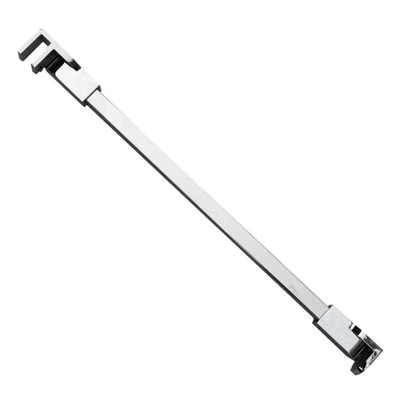 

Chrome Frameless Shower Door Fixed Wall Panel Wall-To-Glass, Glass-To-Glass Support Bar Clamp for 1/4 Inch To 3/8 Inch 10Mm Thic