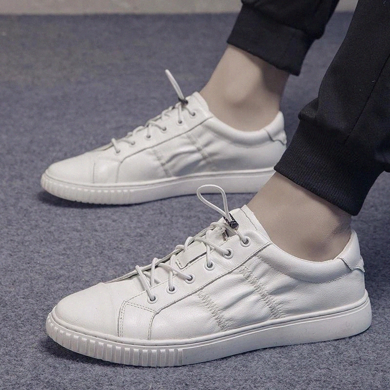 

Men casual Shoes fashion Genuine Leather Shoes Breathable Autumn comfortable Outdoor Flats Trainers Fashion Men Sneakers shoes #gX9U