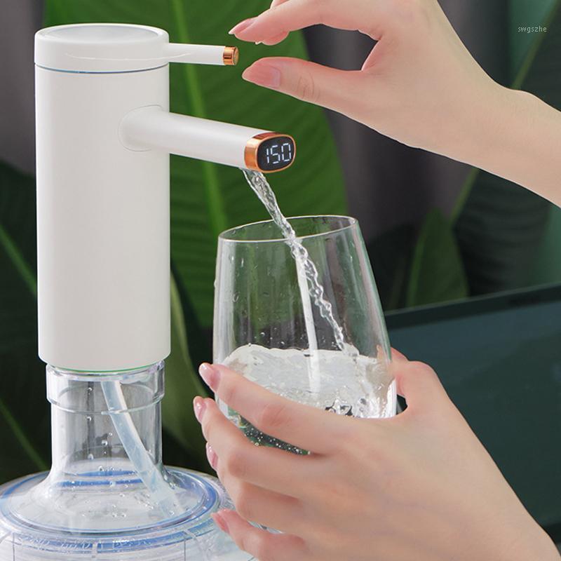 

2021 New Electric Dispenser Drinking Water Bottle Pump Portable USB Charge Drinking Bottle Switch Water Pump With 5 Gear Adjust1